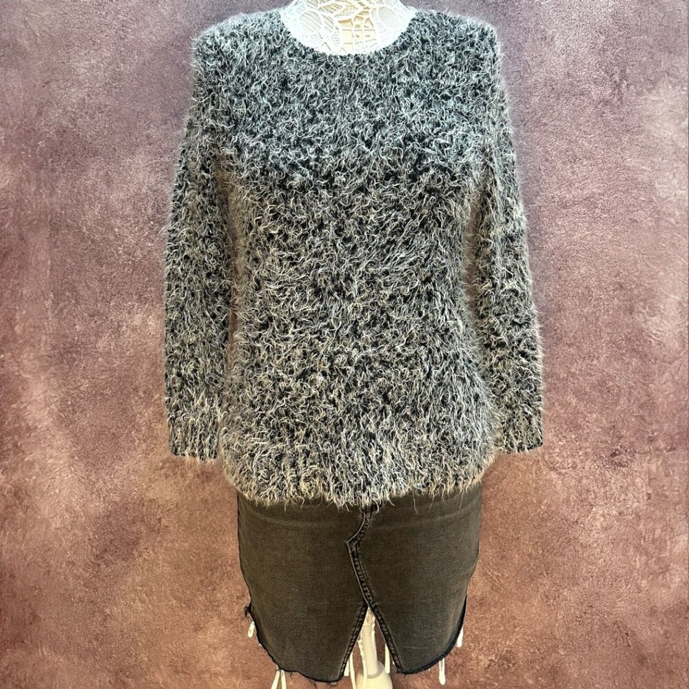 Cable & Gauge Fuzzy Pullover Sweater
